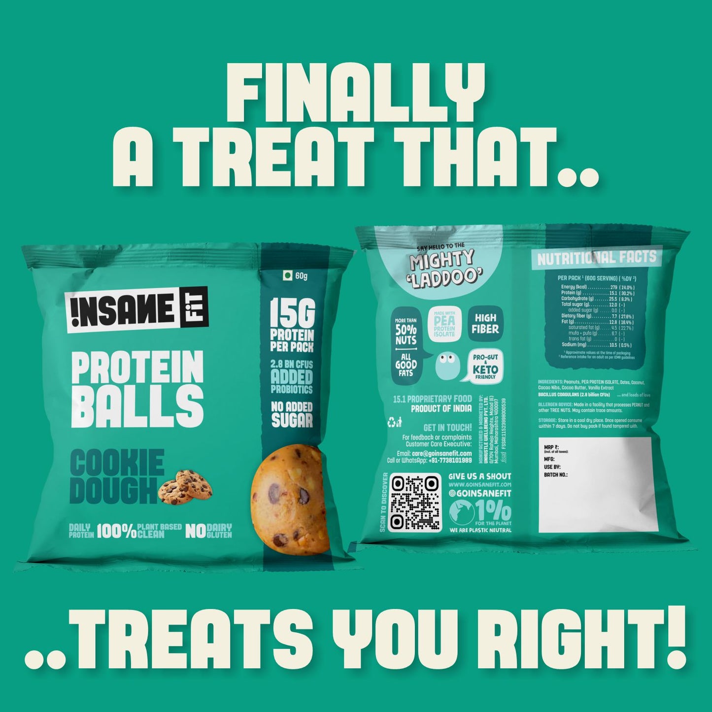 PROTEIN BALLS - Cookie Dough + Almond Cocoa + PB Cocoa