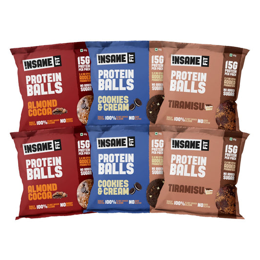 PROTEIN BALLS - Almond Cocoa + Cookies & Cream + Tiramisu