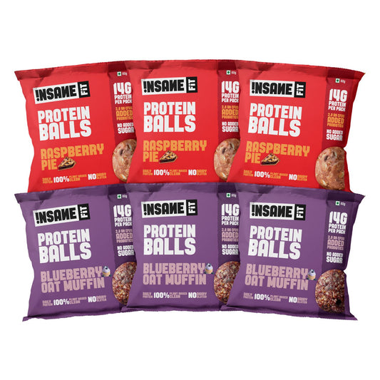 PROTEIN BALLS - Blueberry Oat Muffin + Raspberry Pie